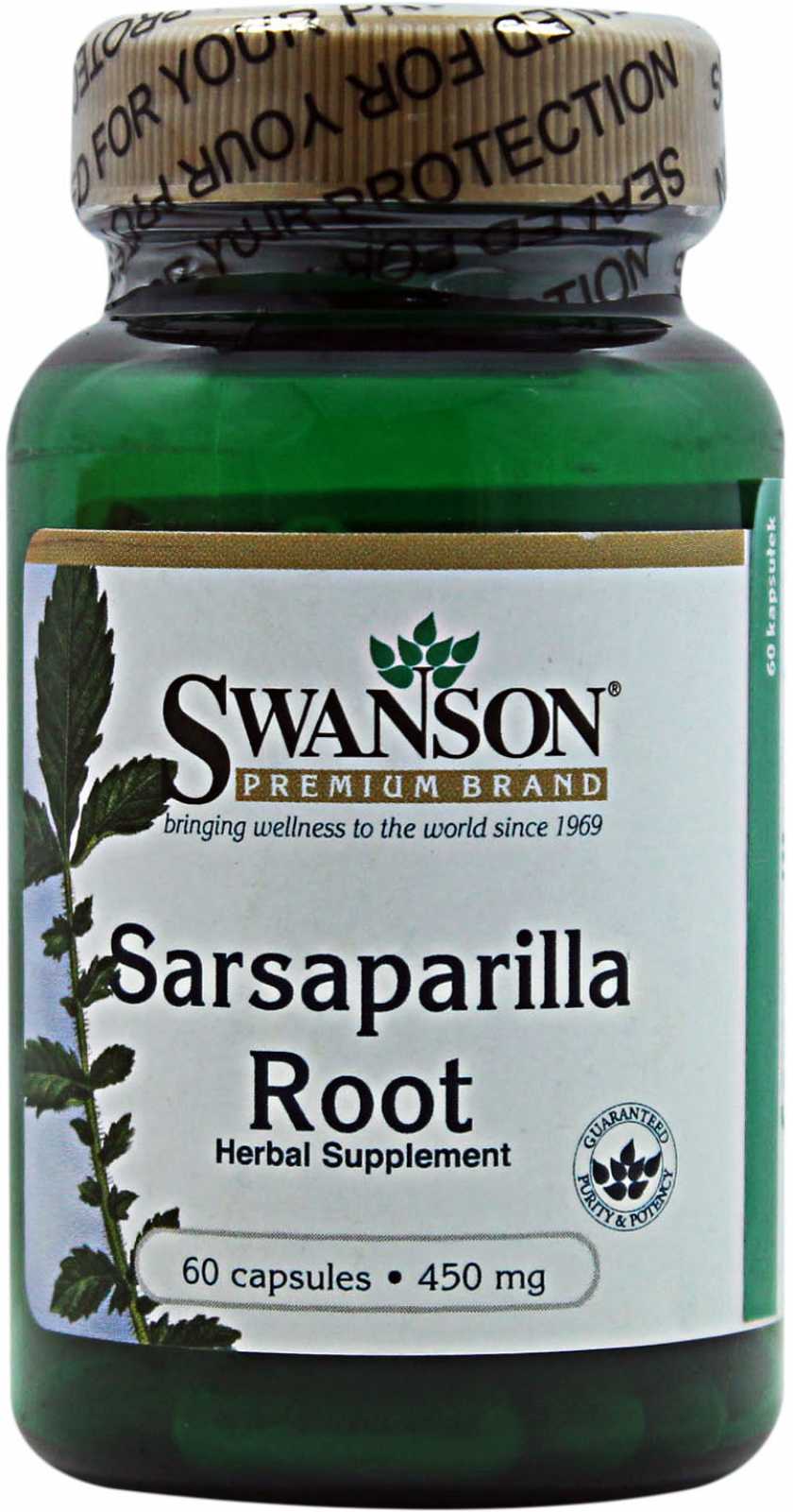 Raiz de salsaparrilha Swanson, 60 cápsulas