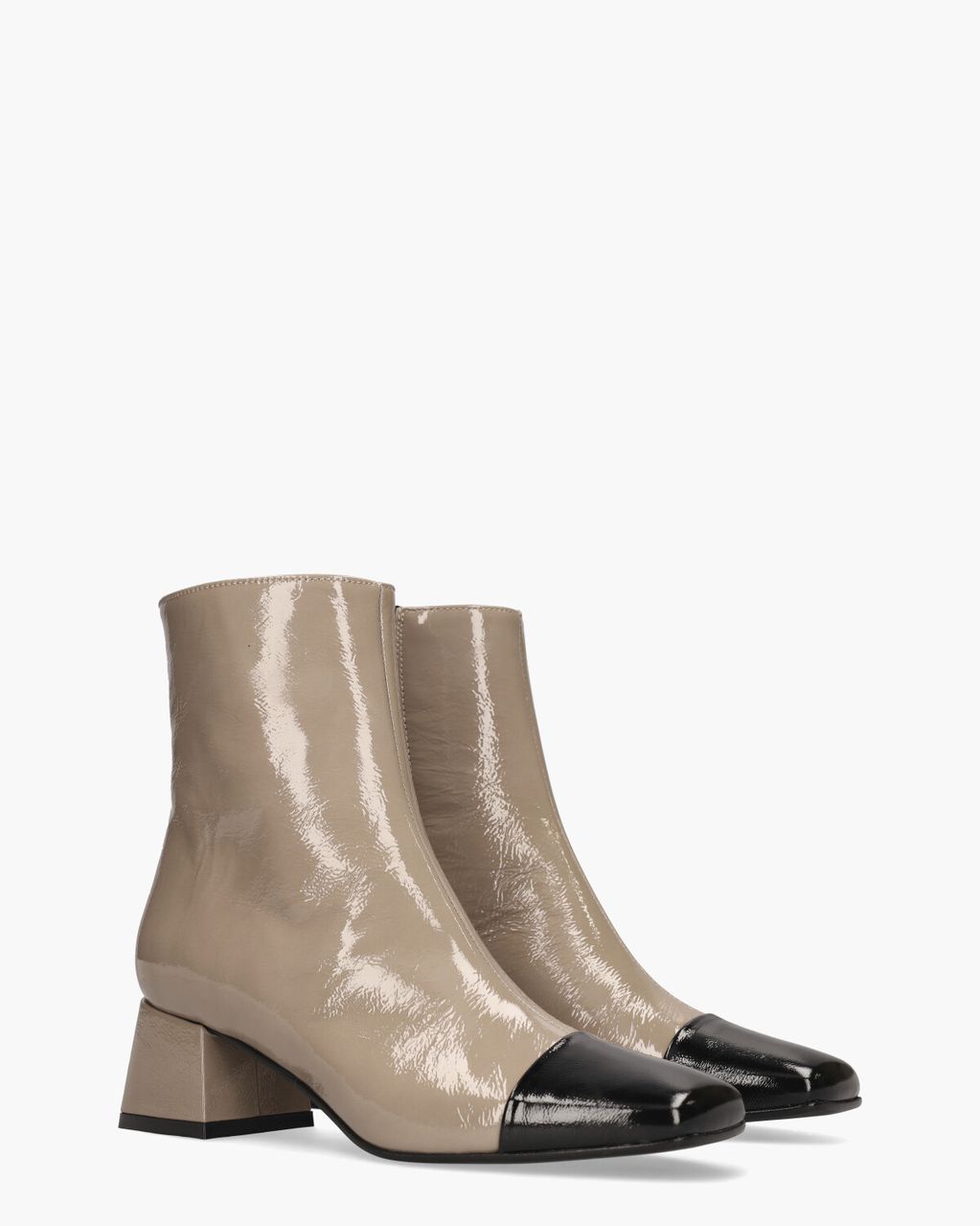 Gioia Vanessa Taupe/Zwart Dames Enkelboots