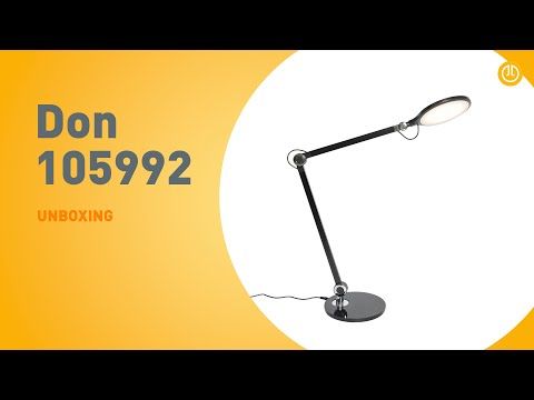 Design tafellamp zwart incl. LED met touch en inductielader - Don