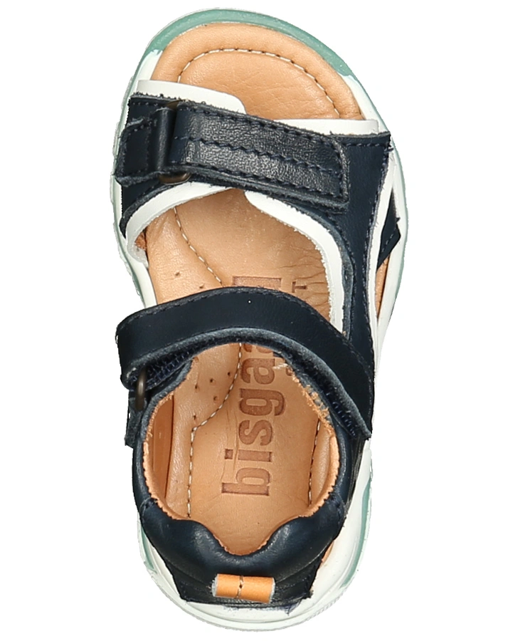Leder-Sandalen ARTHUR mit Klett in navy