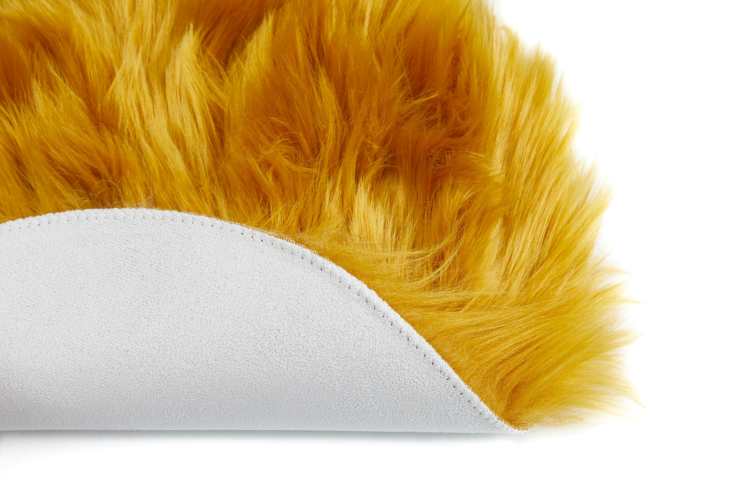 Andiamo Stuhlkissen »Stuhlauflage Ovium« Sitzauflage, rund, Ø 34 cm, Kunstfell, waschbar, 4er Set