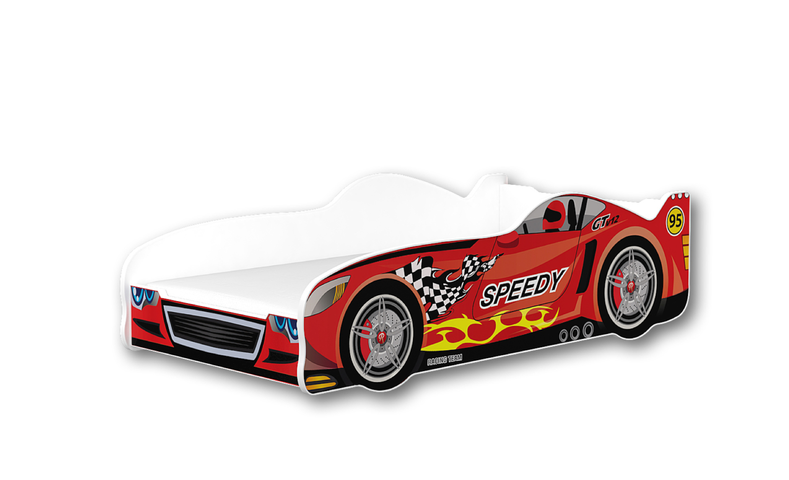 Autobett SPEEDY - rot - 80x160 cm