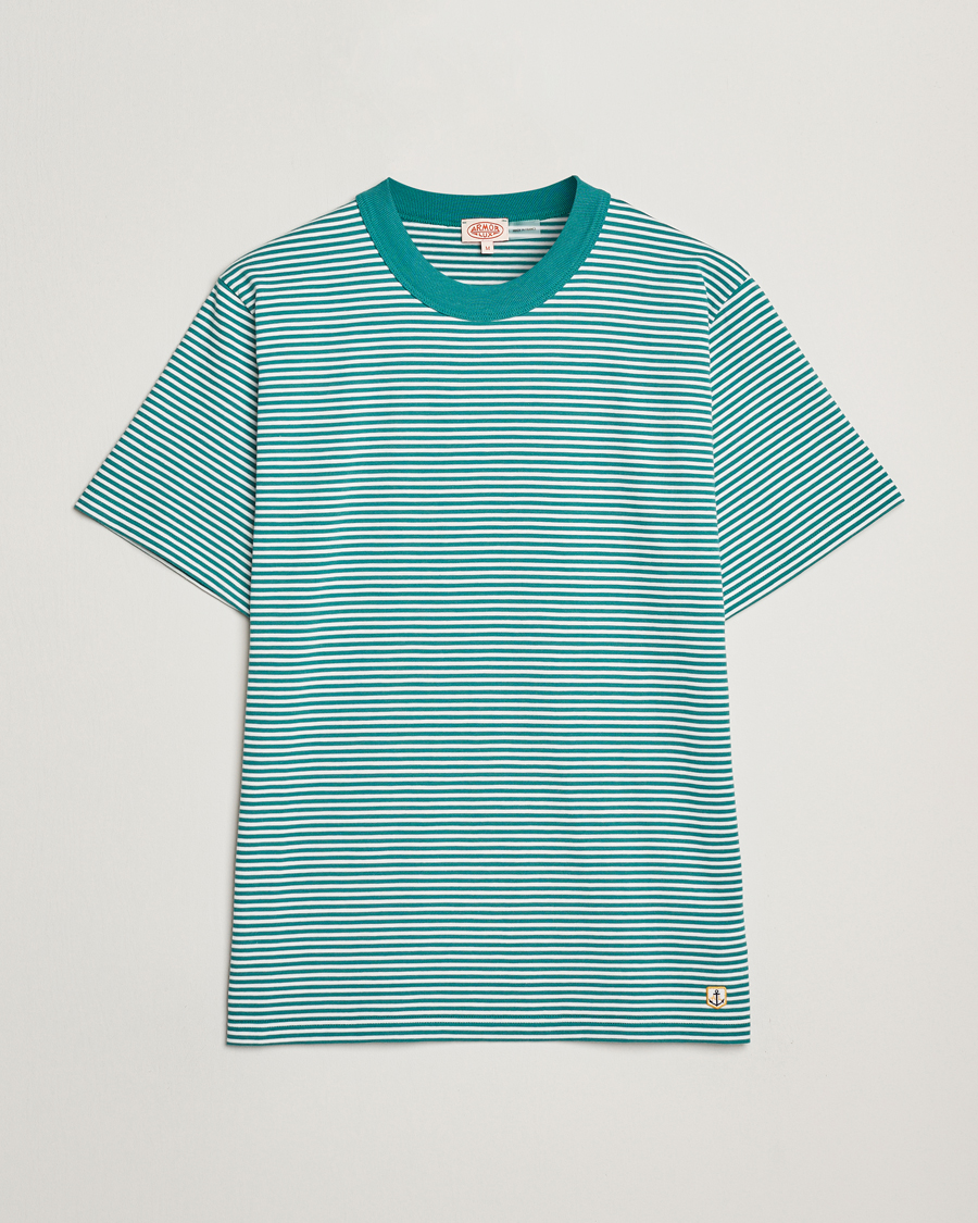 Armor-lux Callac Héritage Stripe T-Shirt Deep Jungle/Milk