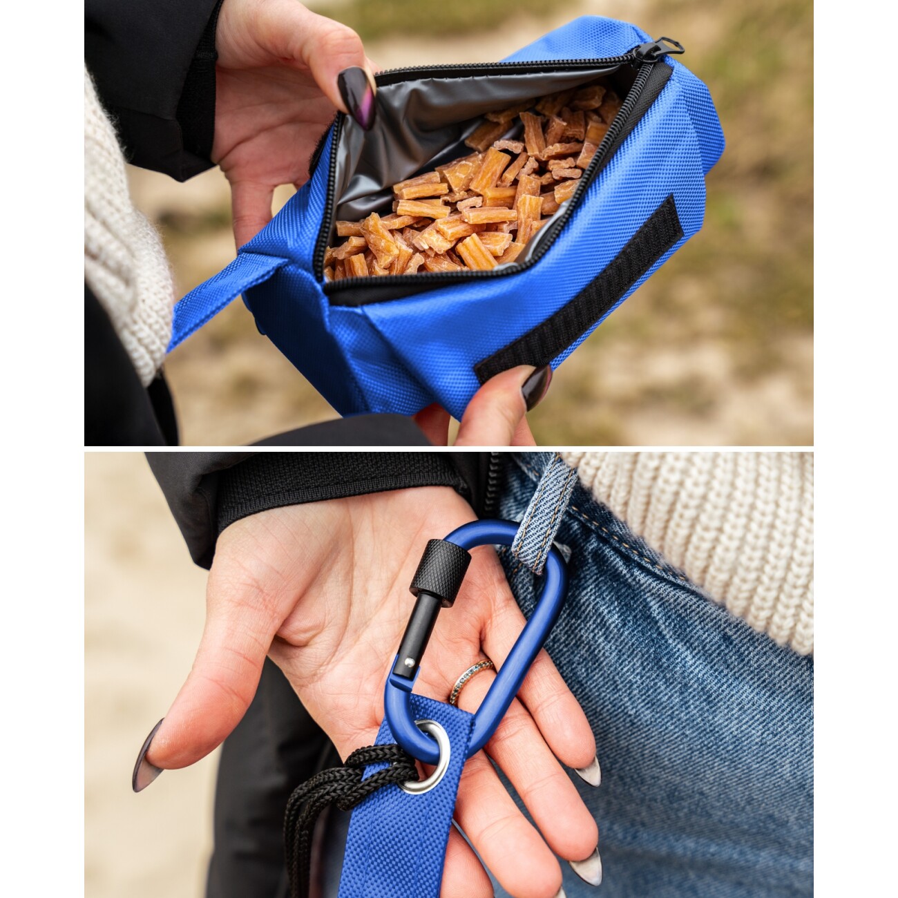 Lionto Futterbeutel für Hunde, Trainingsdummy blau