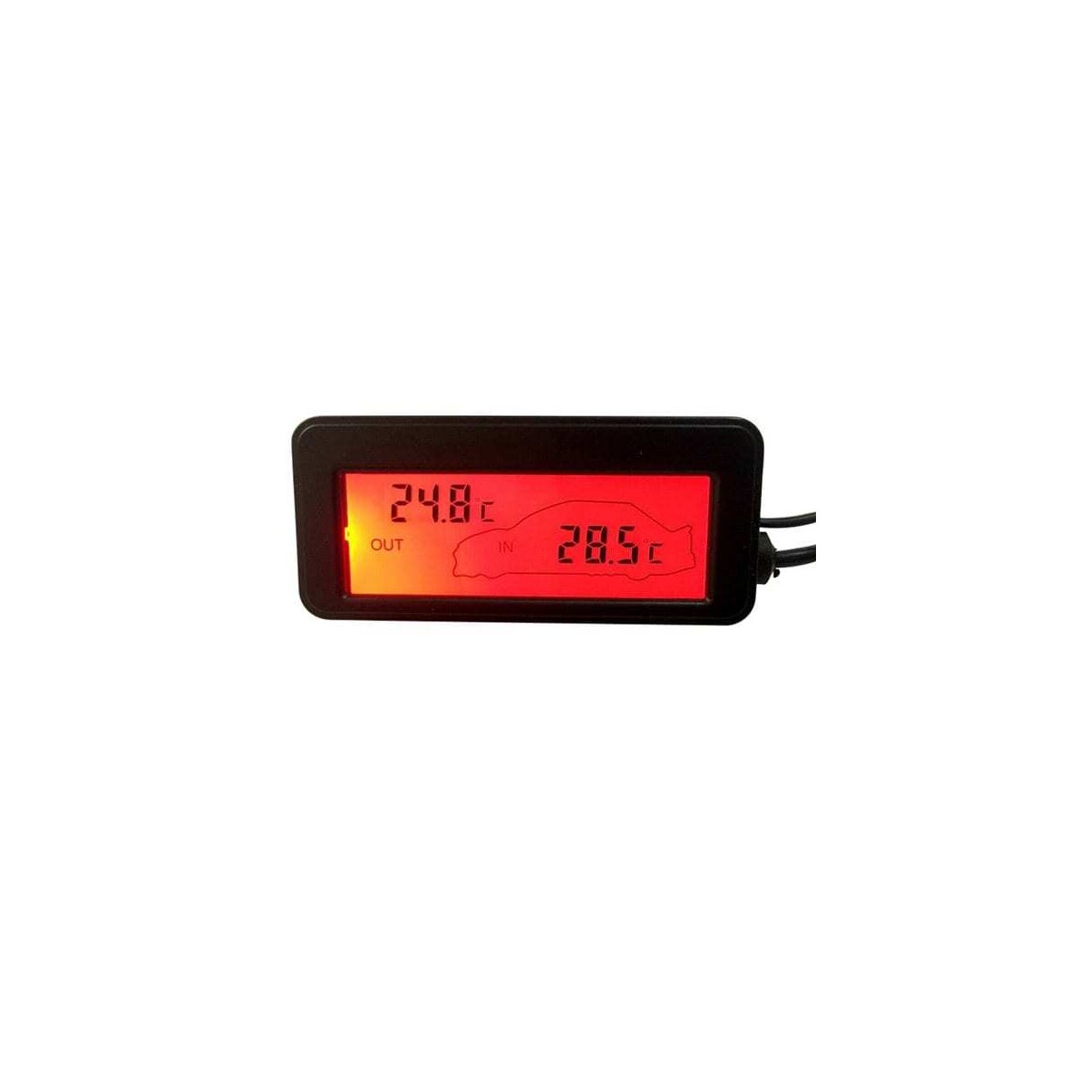 12V biltermometer innendørs/utendørs