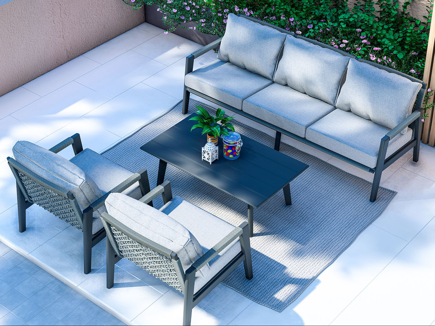 Lounge-Set 4-teilig