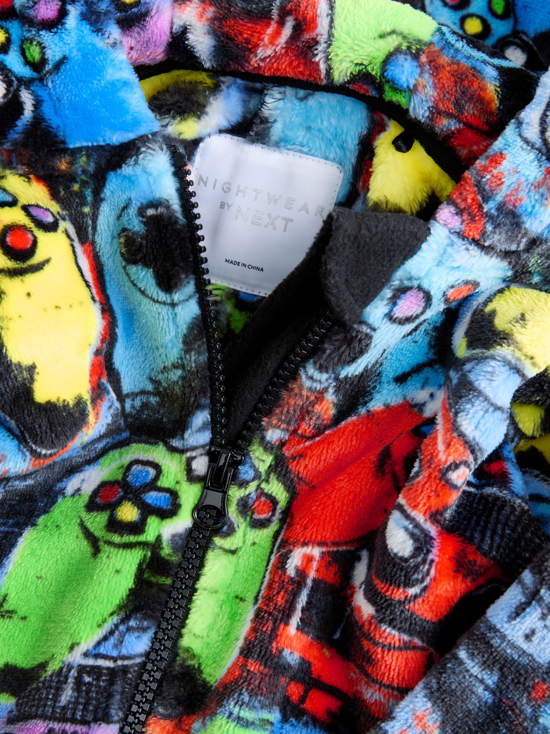 Meerkleurige Gamer - Fleece onesie (3-16 jr)