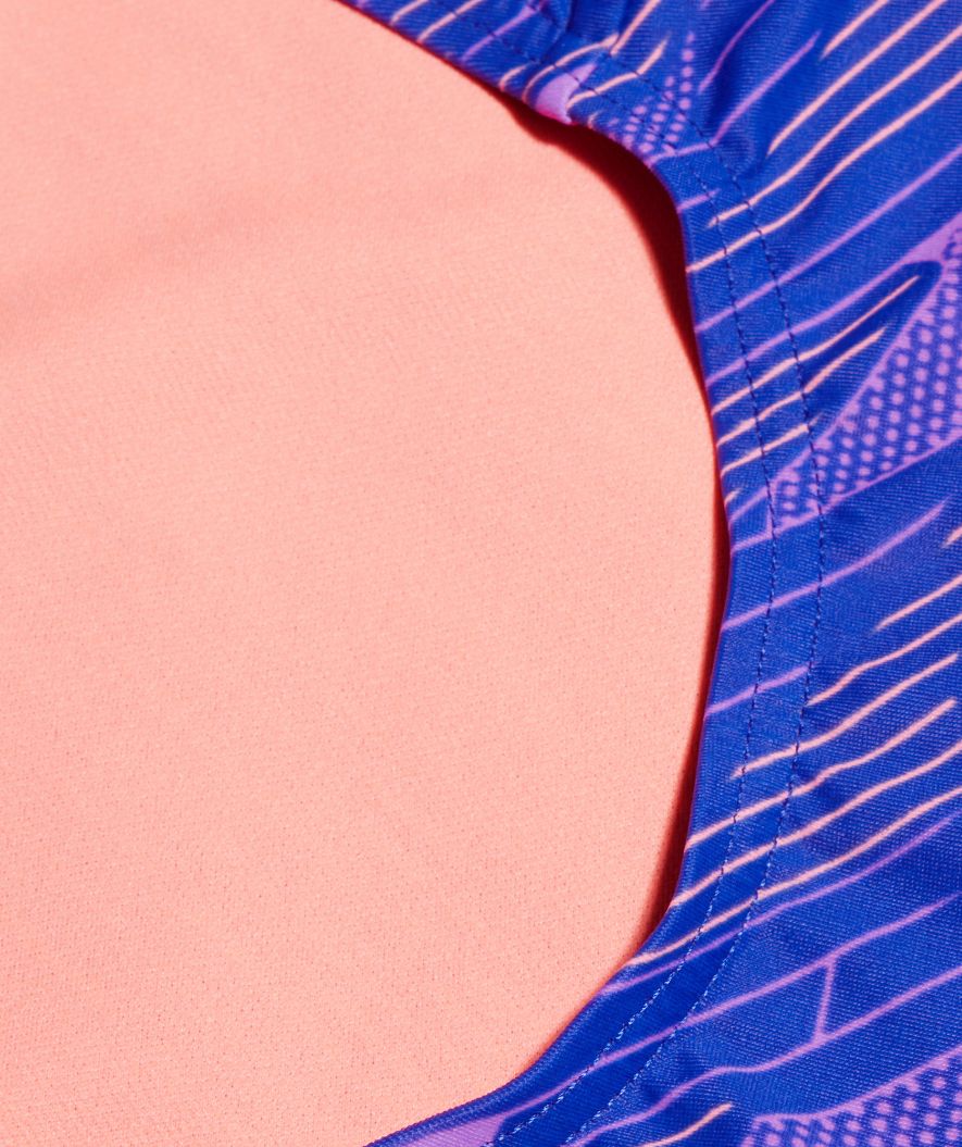 Speedo badedragt til piger - Hyperboom Allover Medalist - Blå/pink