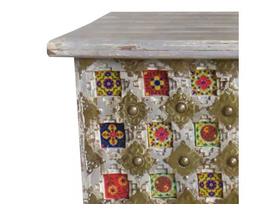 Coffre en bois marron 146x40x45h