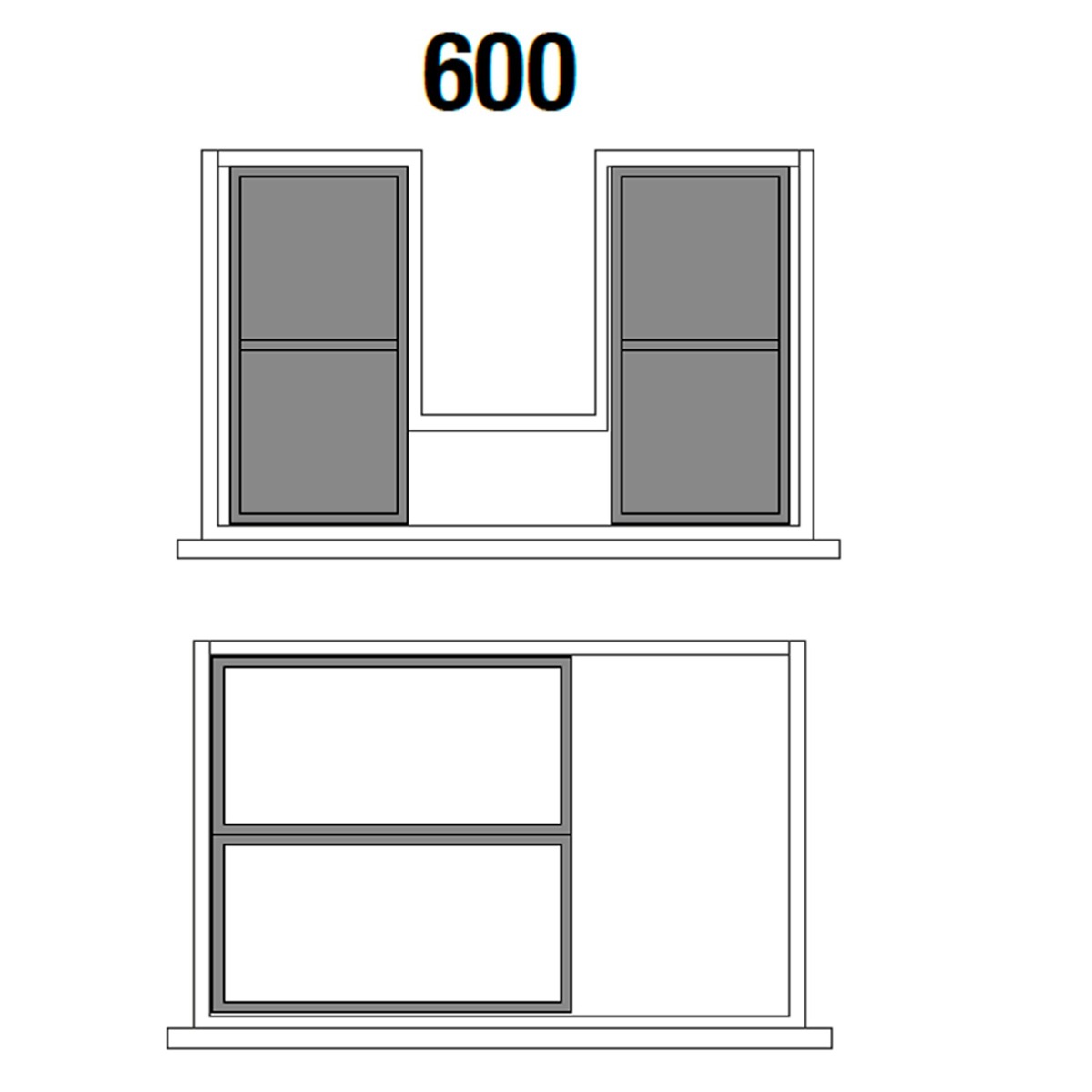 Muebles Sala ladeverdeler 16x33x4cm antraciet