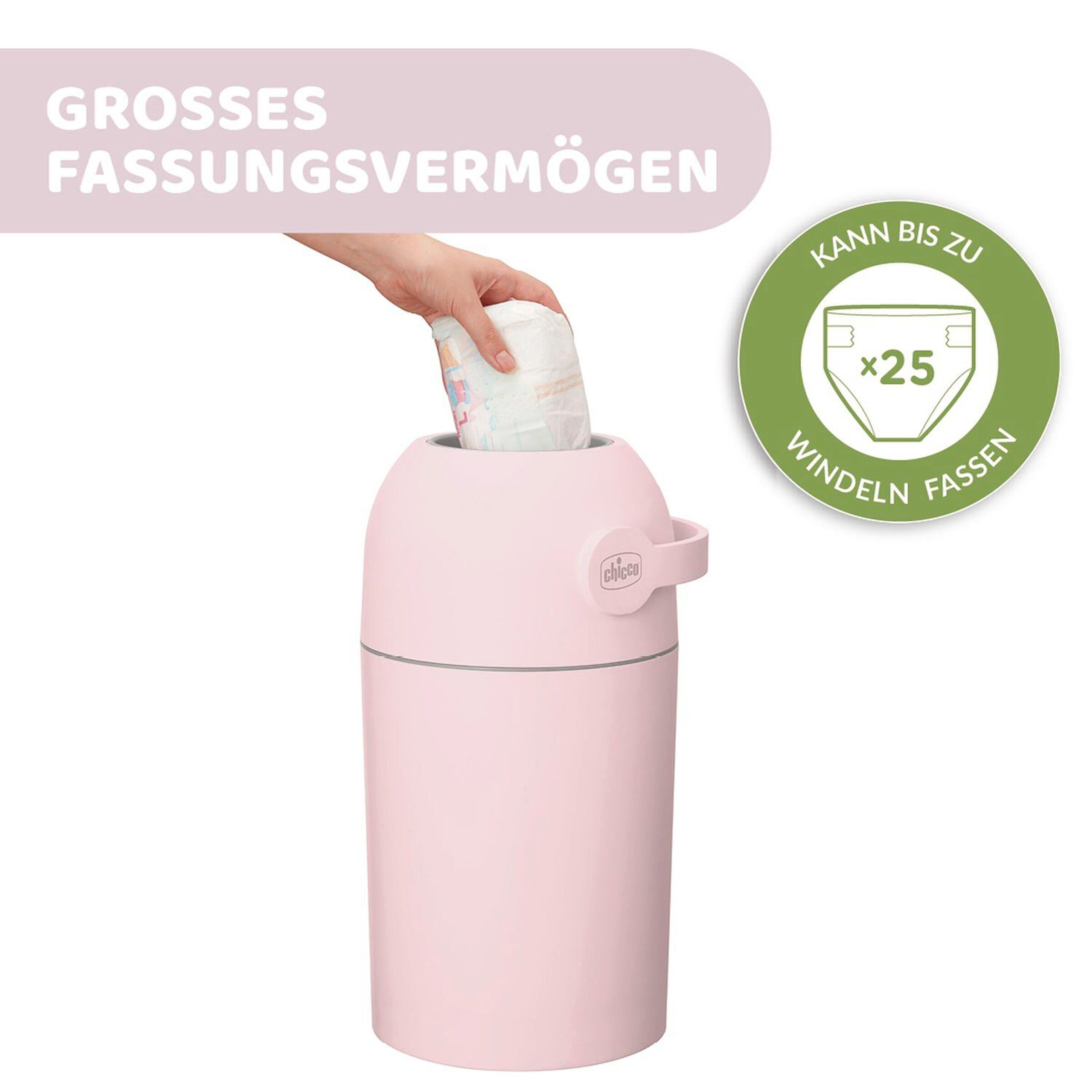 Chicco Windeleimer Odour Off pink