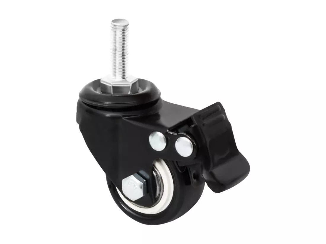 Roues pour jardinière 4 pièces noir 8x3,5x8 cm fer