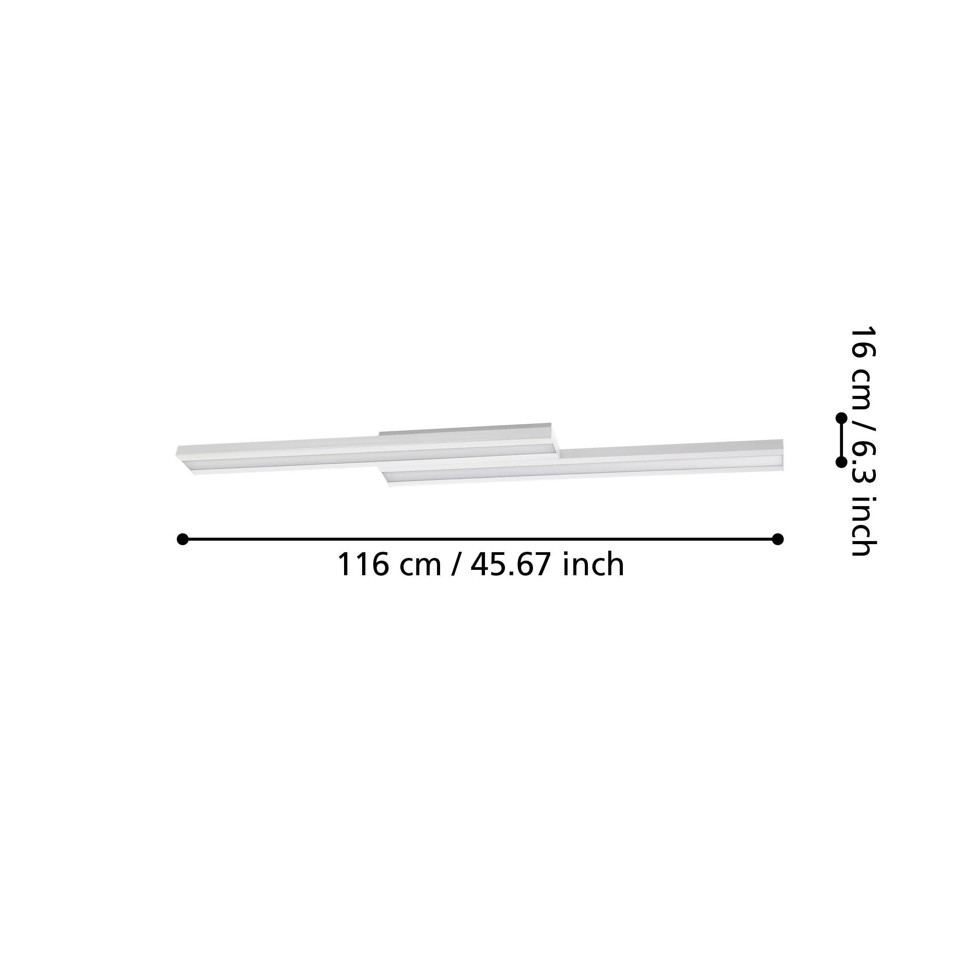 EGLO - Saliteras-Z loftlampe hvid - RGB + TW - Zigbee, Bluetooth