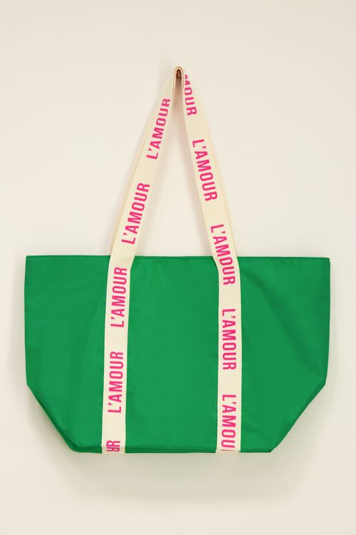 Groene shopper l'amour