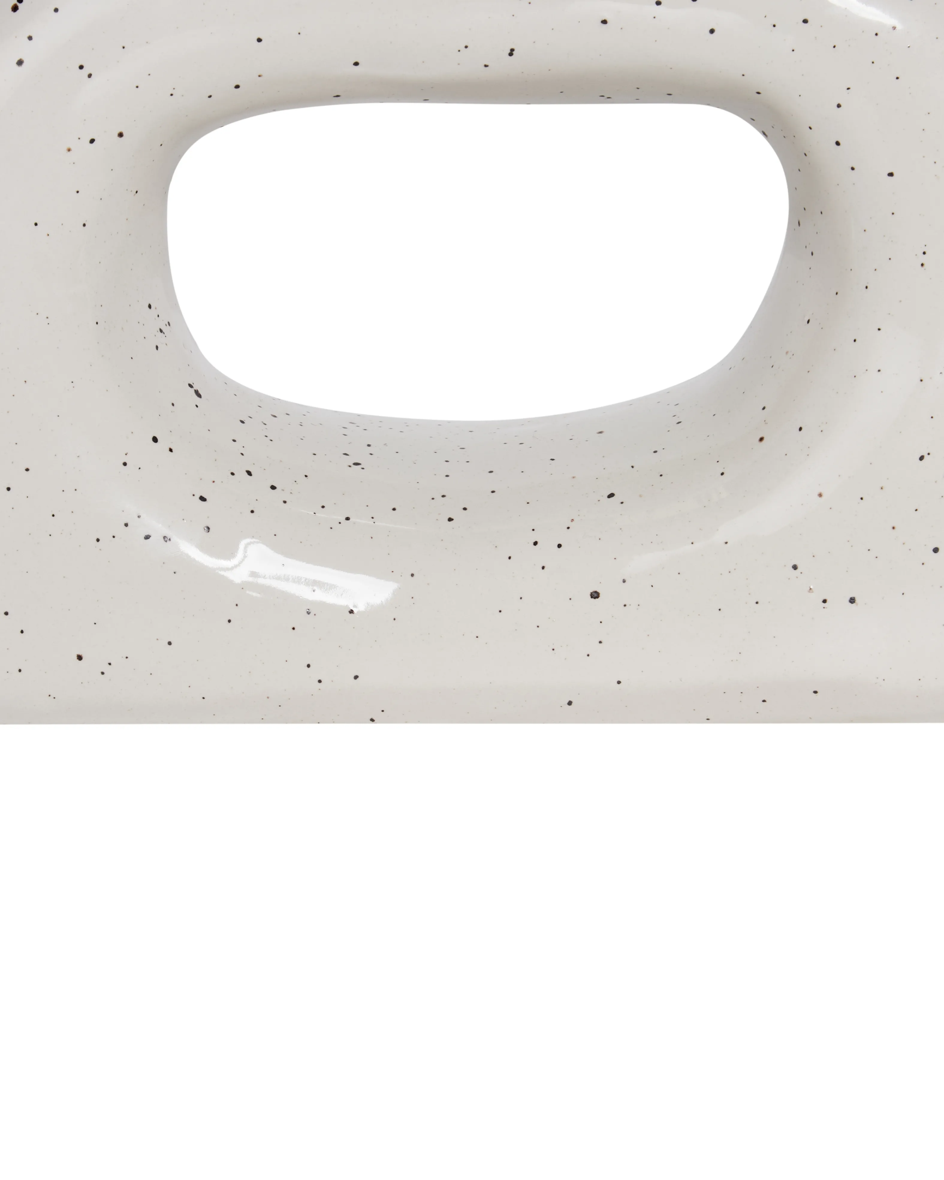 Bloemenvaas MOONEYE Steengoed 19 cm Gebroken wit