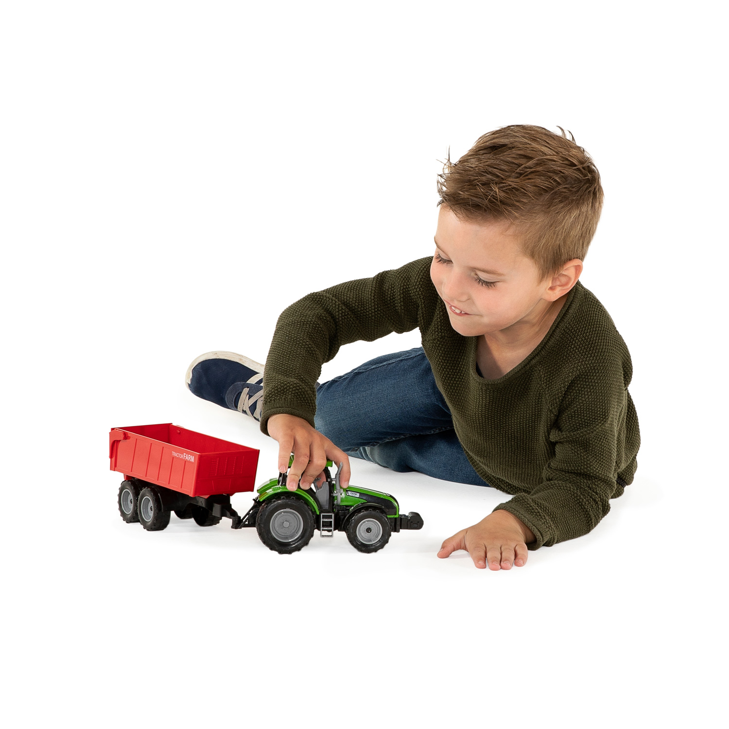 Tractor met Aanhanger 1:32