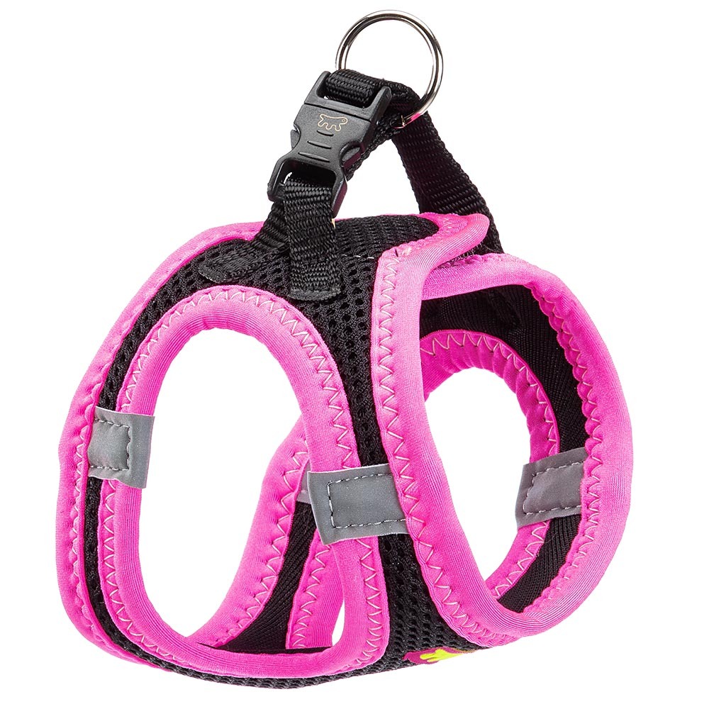 Harnais pour chiens kaori xxxs en nylon respirant, rembourré et réfléchissant.