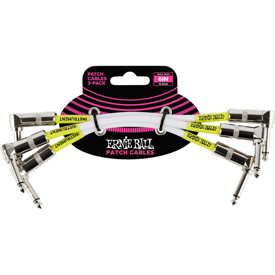 Ernie Ball 6051 patchkabel 15 cm wit (3 stuks)
