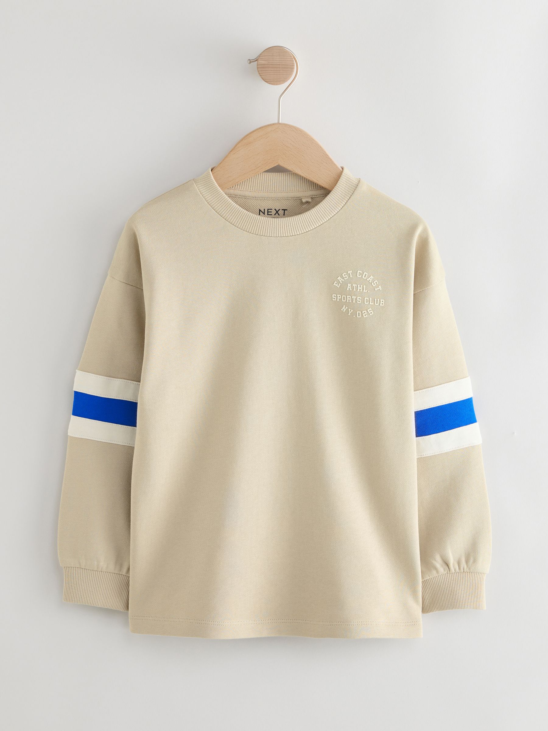 Pastelgeel - Relaxed Fit Heavyweight Long Sleeve Colourblock T-Shirt (3-16yrs)