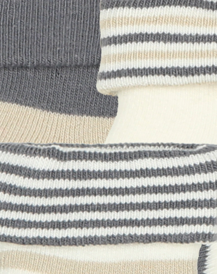 Erstlings-Socken UNI mit Frottee 6er-Pack in kiesel-grau