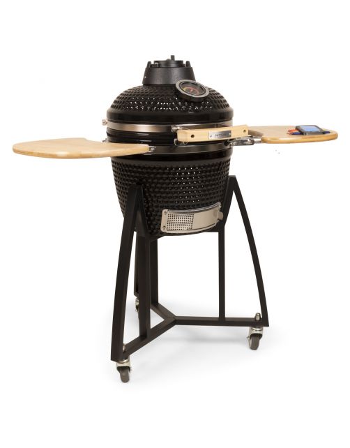 Patton Premium Kamado 16 Black - Grill - Barbecue - Ø 32.5 cm Zwart Zilver