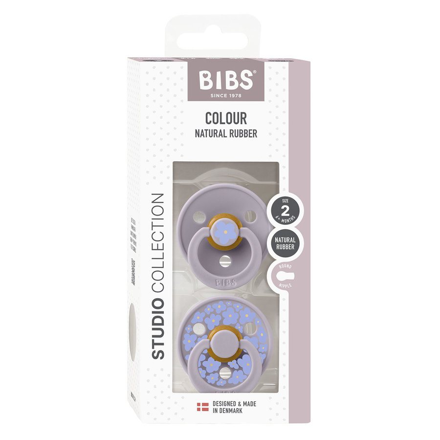 BIBS Pacifier Colour Latex Studio Collection Jasmine Fossil Grey Mix Size 2