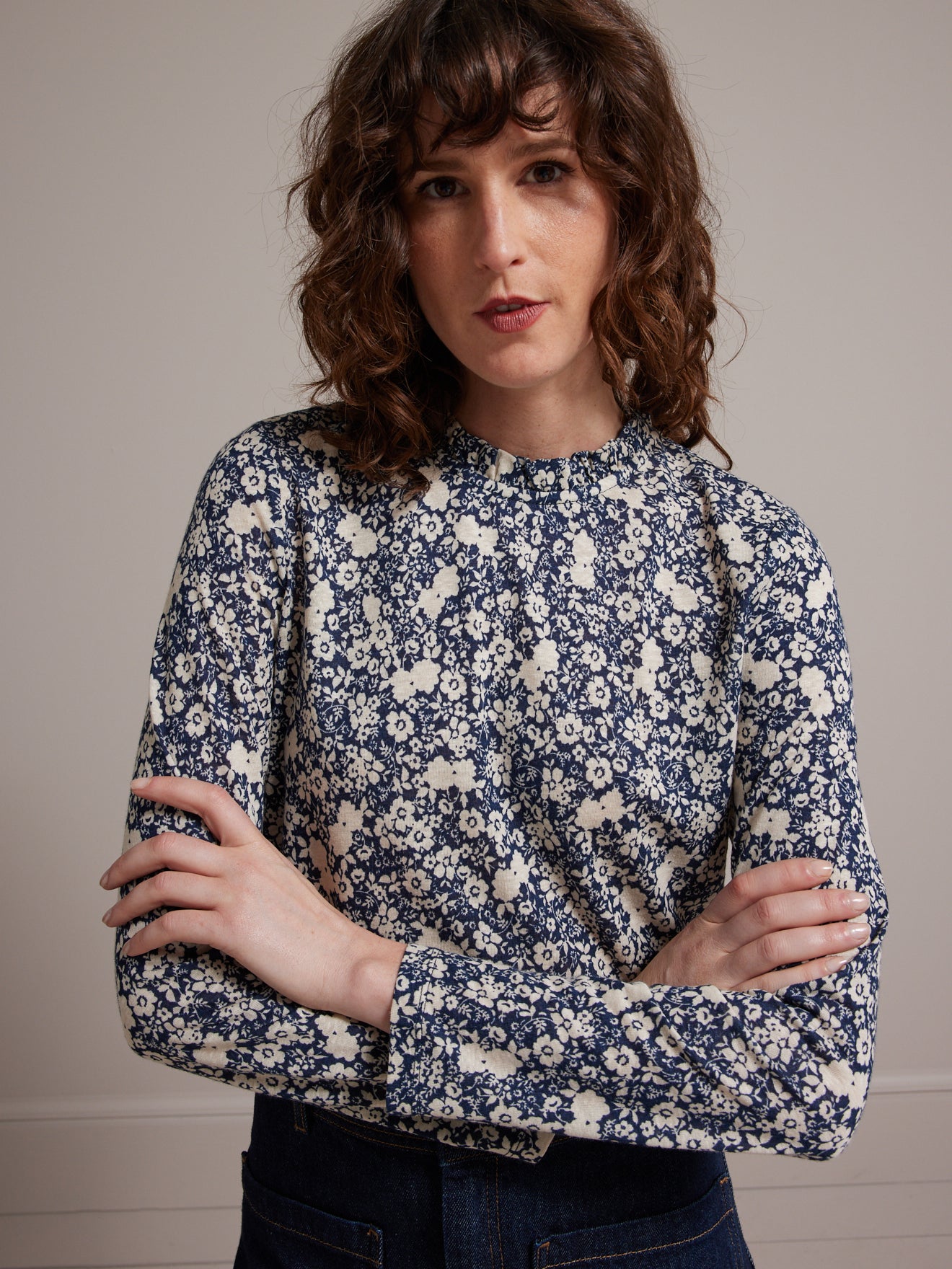 T-shirt imprimé femme lin et viscose