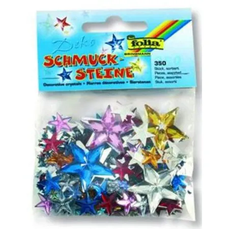 Folia Schmucksteine Sterne bunt,350 Stück