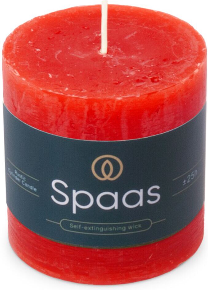Spaas stompkaars Essential collection rood 25 uur D 7 H 7 cm