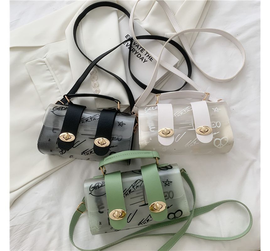 NewTown - Flap Graffiti Transparante Crossbody Tas