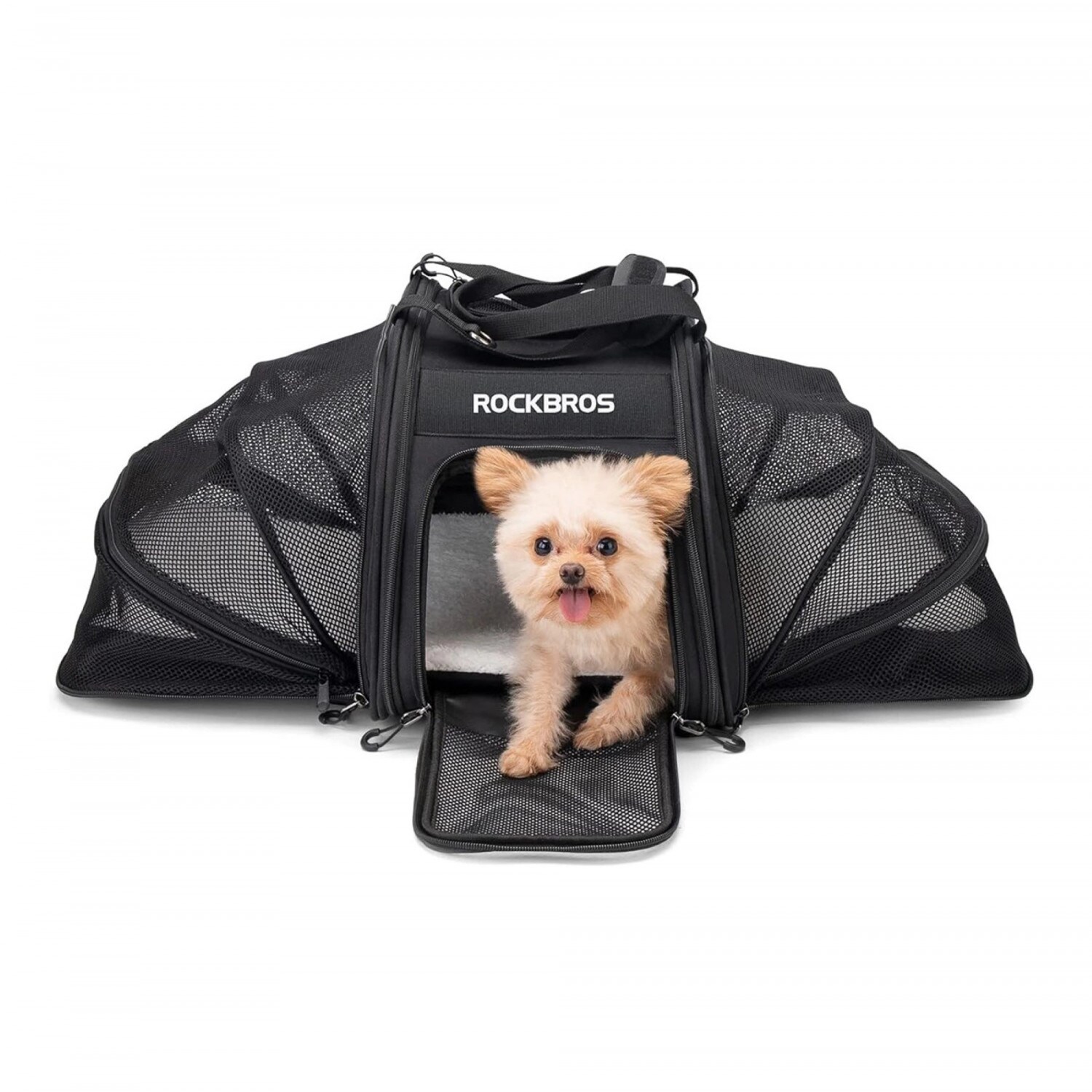 Transport-Fahrradtasche Katzen Hunde max. 10kg – Schwarz