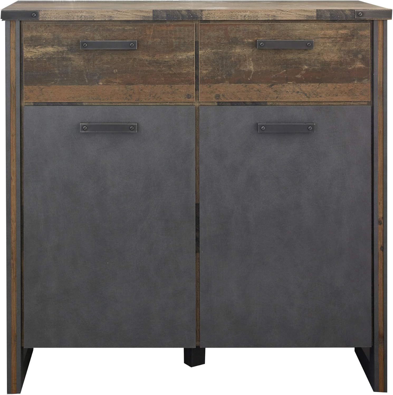 trendteam smart living - Prime - Kommode - Alteiche/Matera - Wohnzimmerschrank mit 4 Fächern und 2 Schubladen - (BxHxT) 119 x 110 x 42 cm - Industrial Style