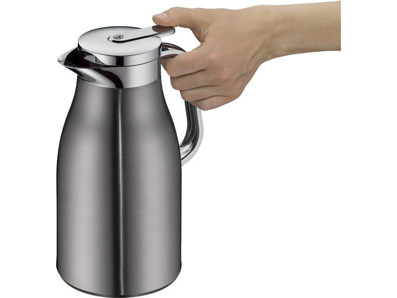 Alfi Thermoskanne Skyline 1000 ml, Grau Karaffe aus Edelstahl