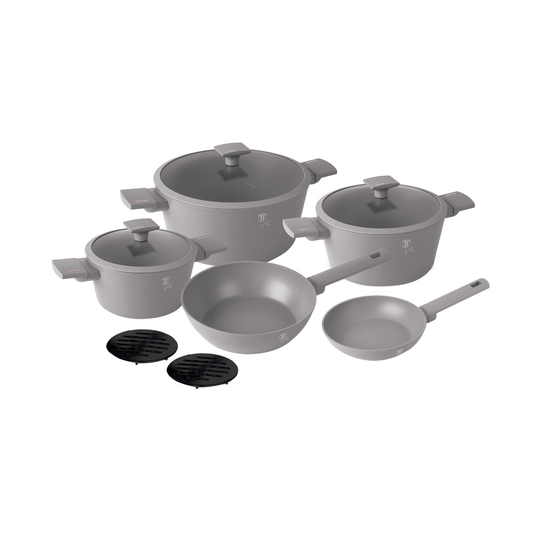 Berlinger Haus 10-teiliges Kochgeschirr-Set Taupe Collection
