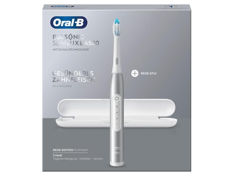 Oral-B Schallzahnbürste Pulsonic Slim Luxe 4500 Platin Elektrische Zahnbürste