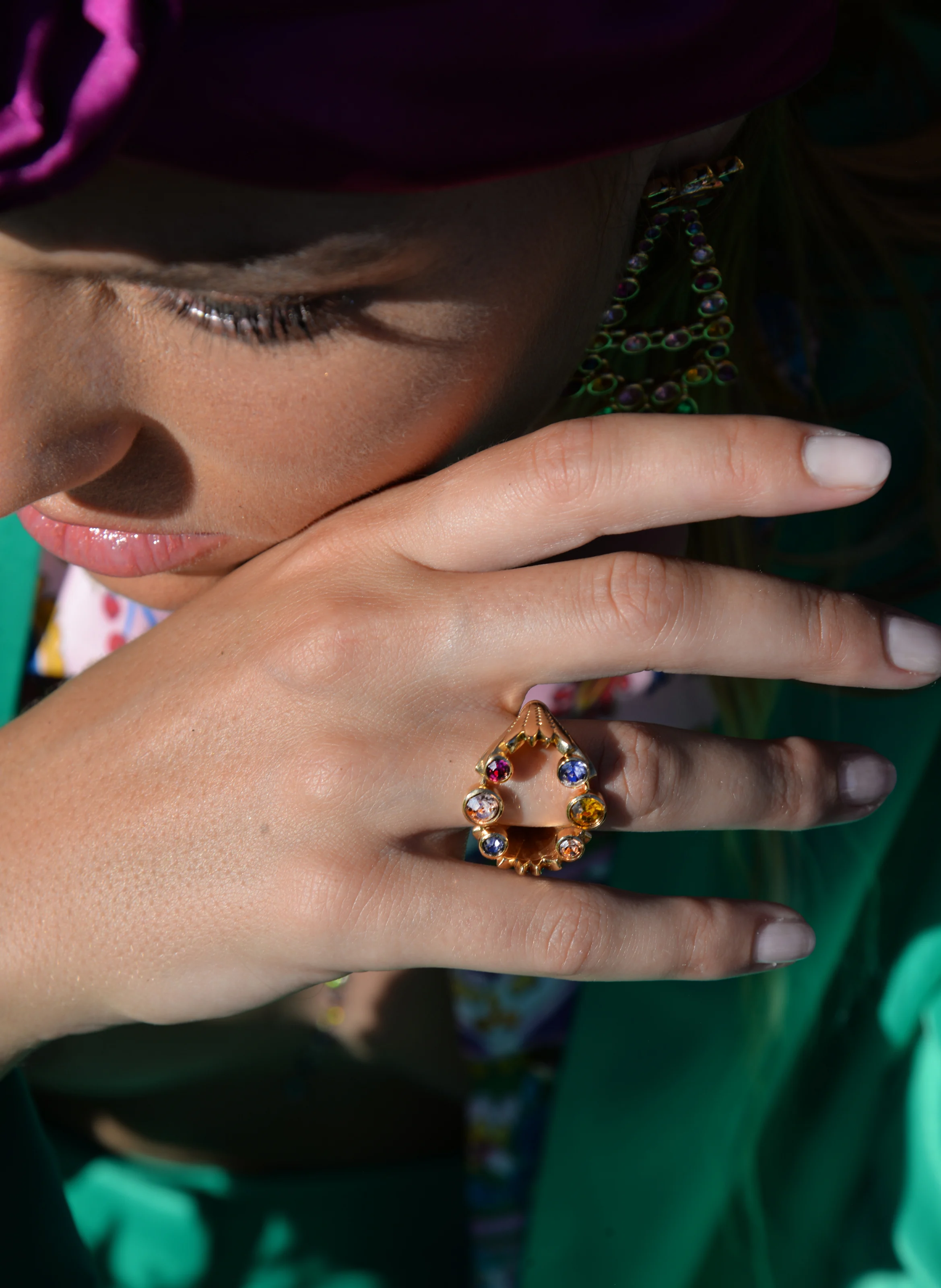 BEMOL - Bague à pierres coloris| Rose