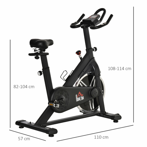 Bicicleta ergométrica ajustável Homcom, aço e ABS