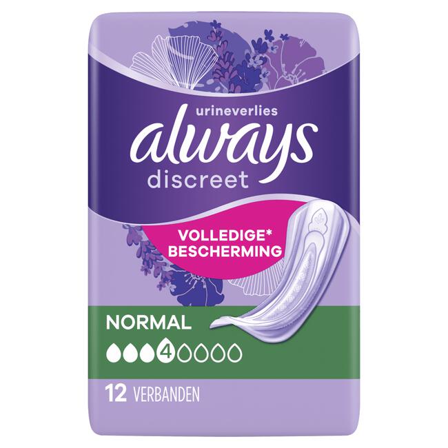 Always Discreet Incontinentieverband Normal 12 stuks