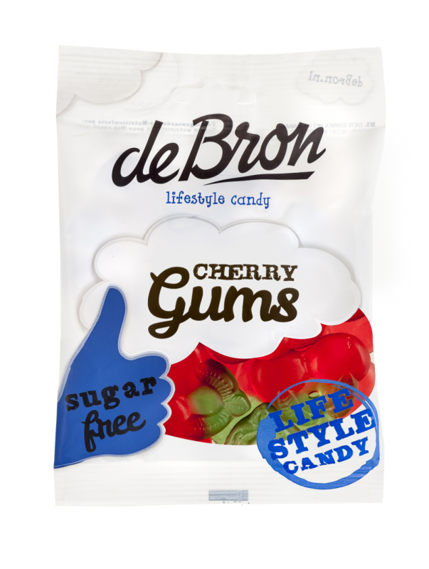 De Bron Kersen gums suikervrij 90g