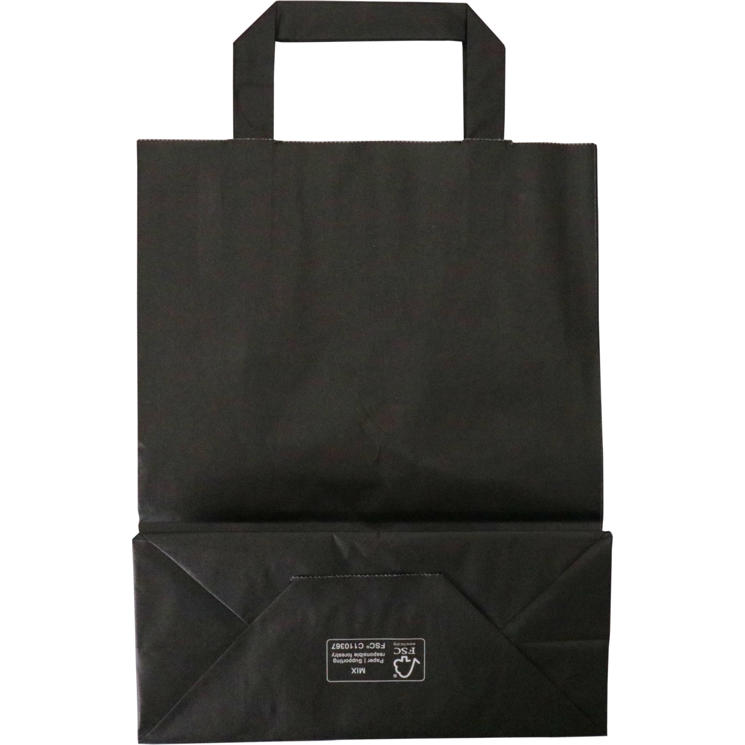 Tas, Papier, platte handgreep, 22x 10x28cm, draagtas, zwart