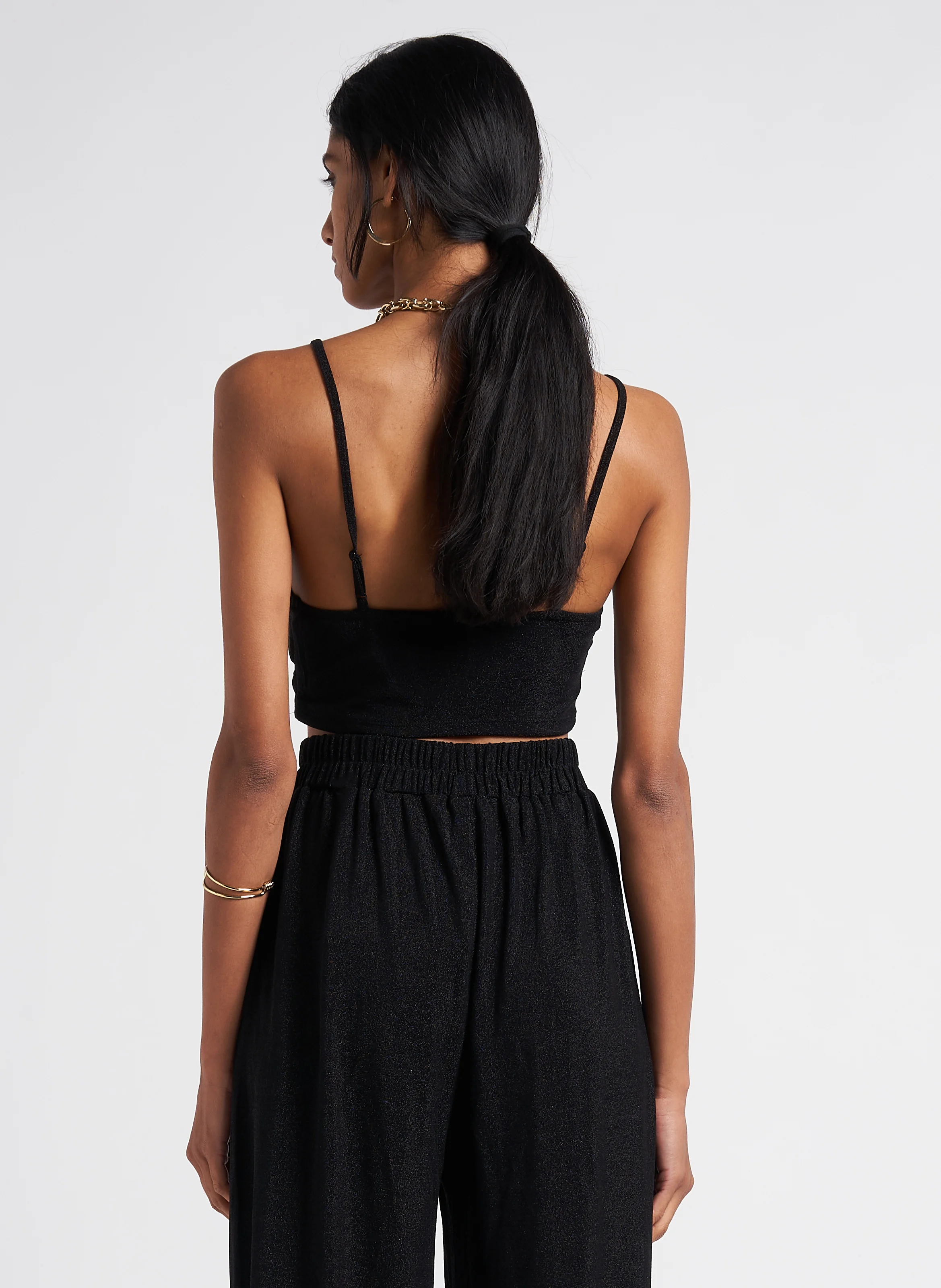 LOLITA - Crop top col V | Noir
