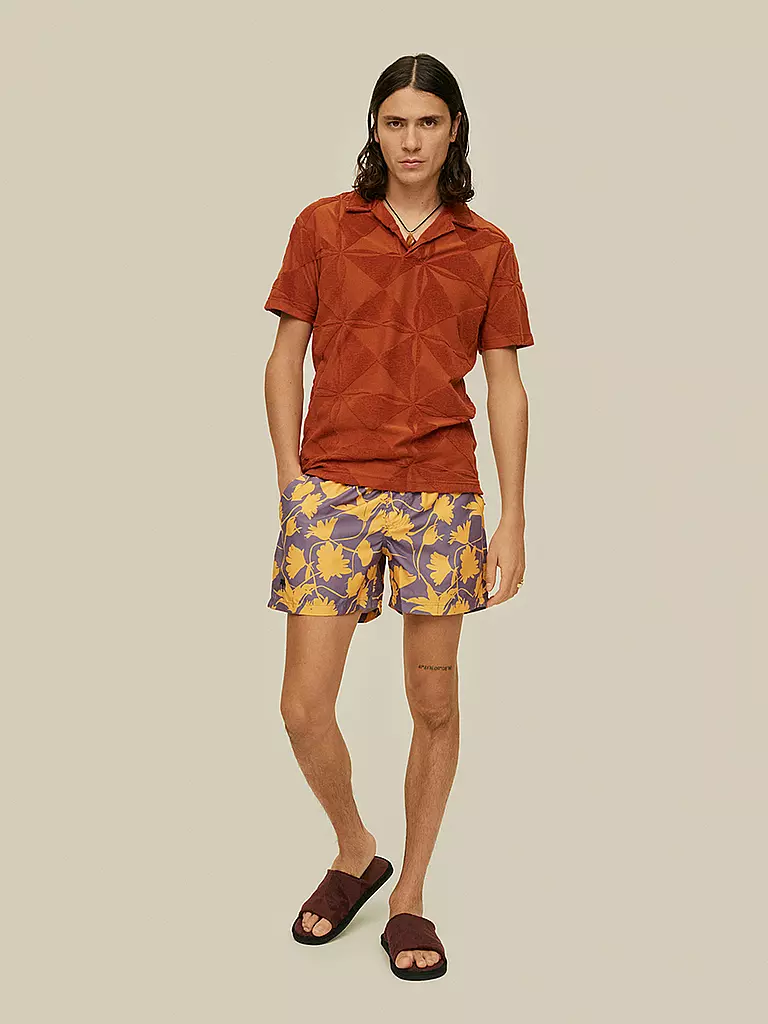 OAS Frottee Poloshirt orange