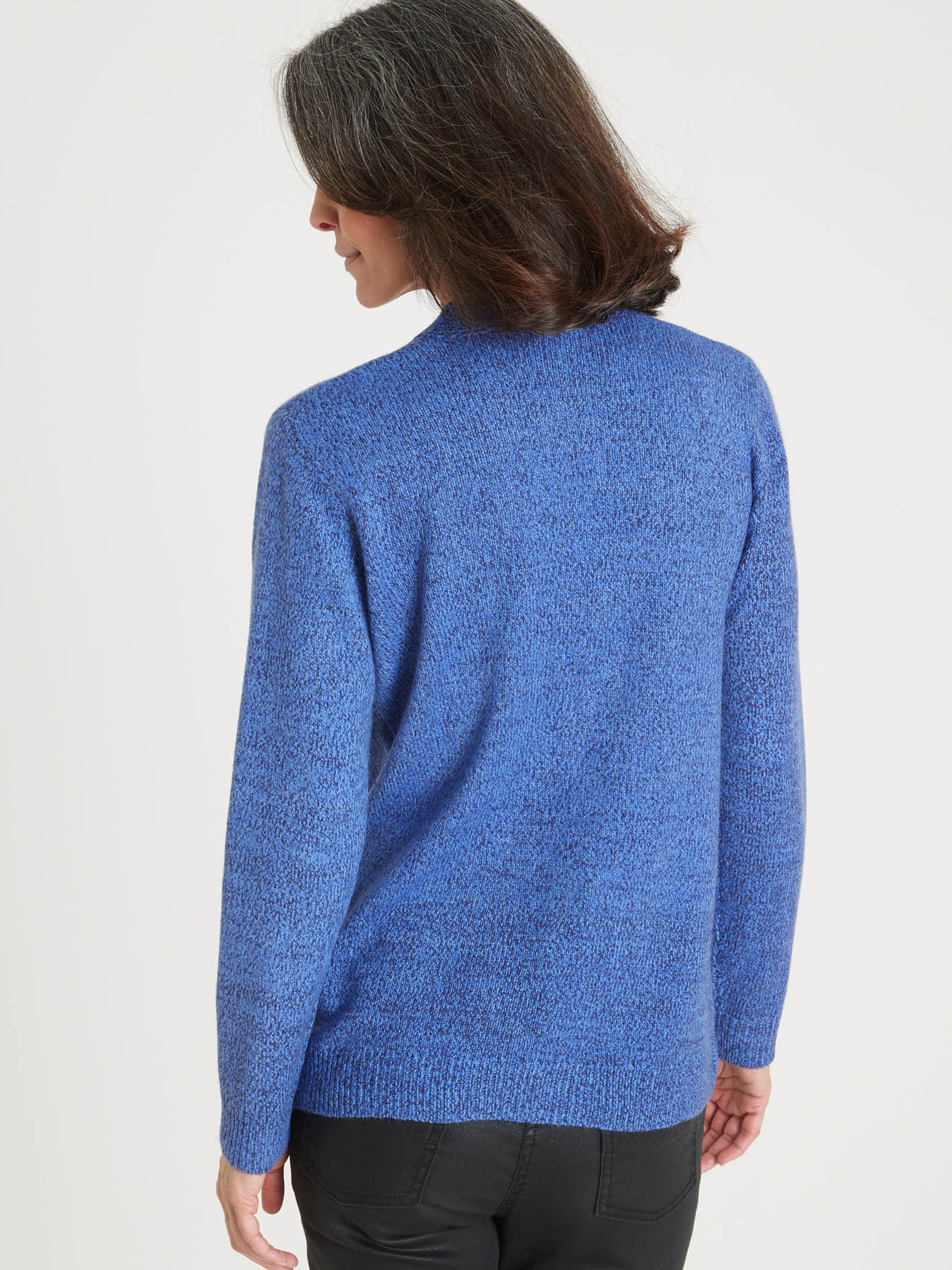 Gilet classique en maille chinée