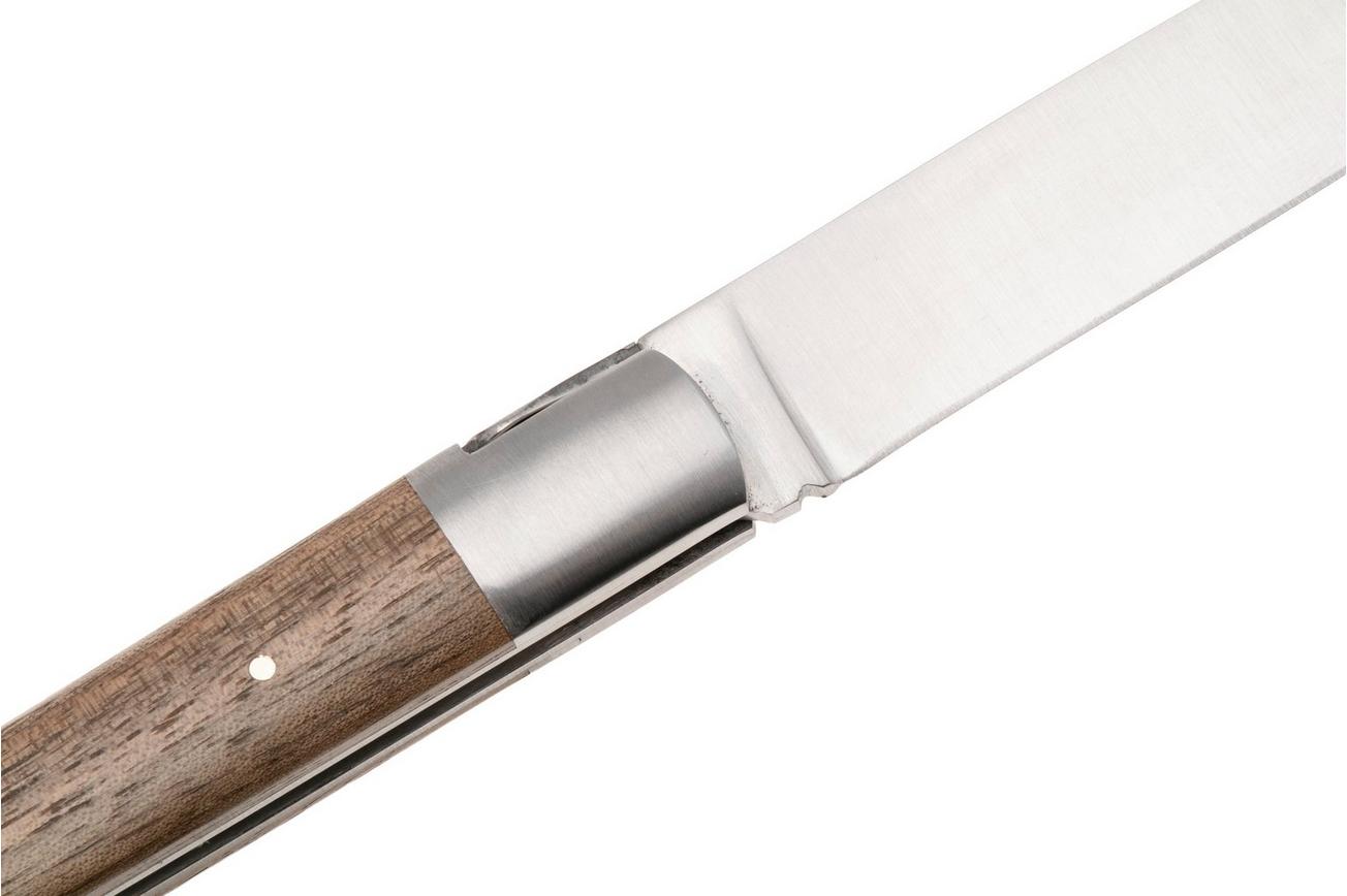 Laguiole en Aubrac Sauveterre Walnut, Matt Stainless Bolster, zakmes, 11 cm