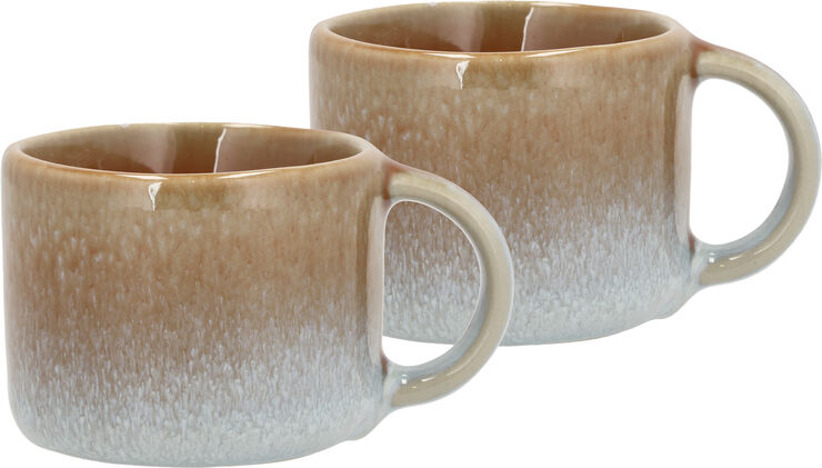 Villa Collection Espressokop Styles 0,08 liter 2 stk. Blå/Amber Stentøj Blå/amber