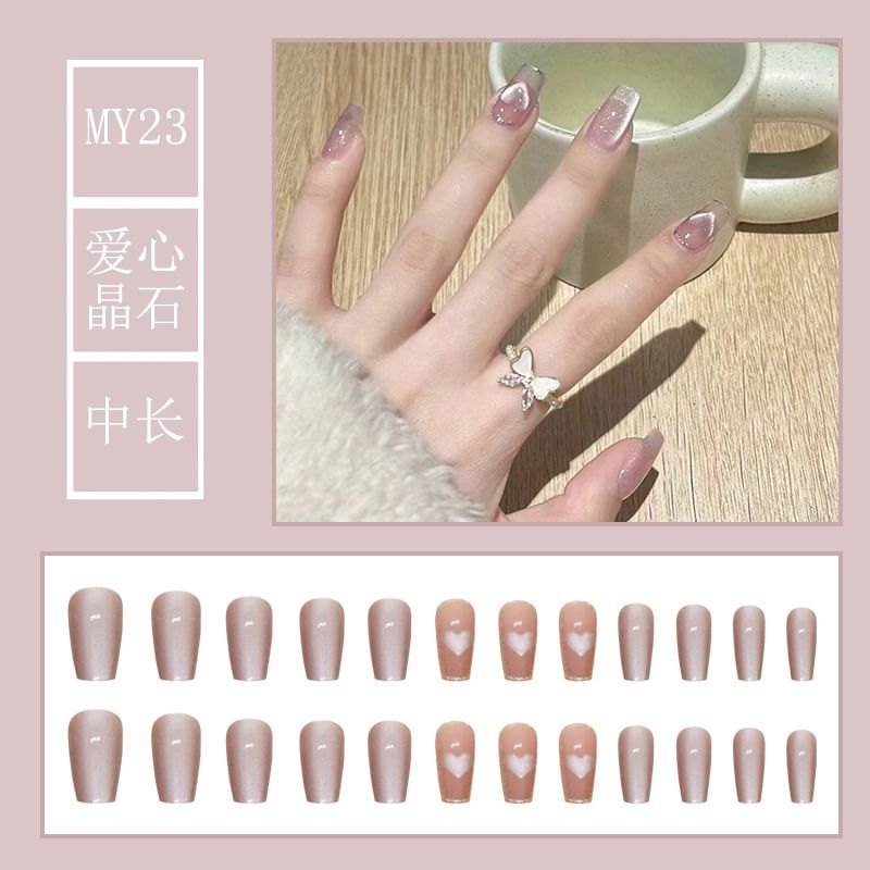 glitterfesta - Hart Cat Eye Press On Nail