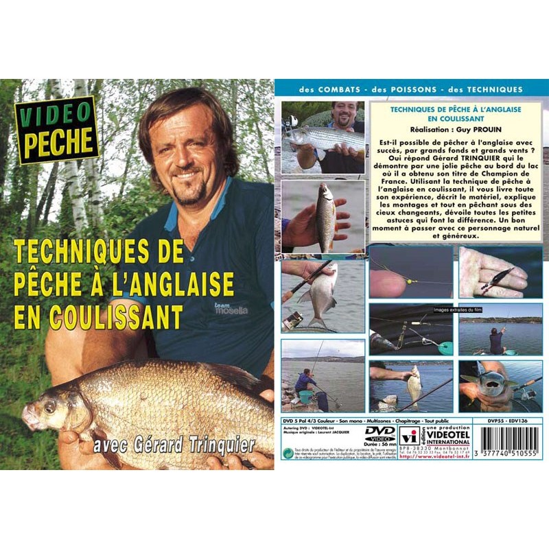 Dvd - Techniques De Peche À L'anglaise En Coulissant Avec Gerard Trinquier - Peche Au Coup - Video Peche