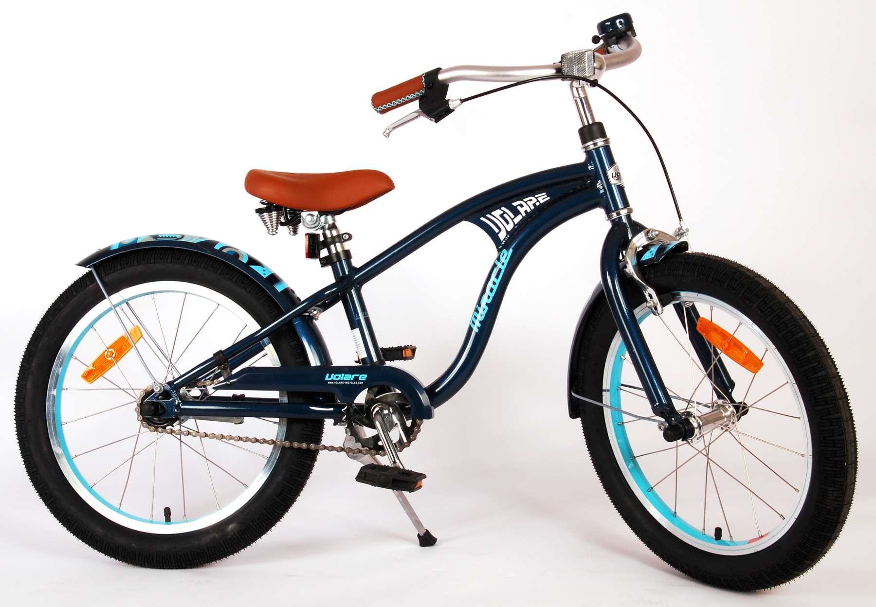 TPFSports Miracle Cruiser Kinderfahrrad - Jungen - 18 Zoll - Rücktritt + Handbremse - Mattschwarz
