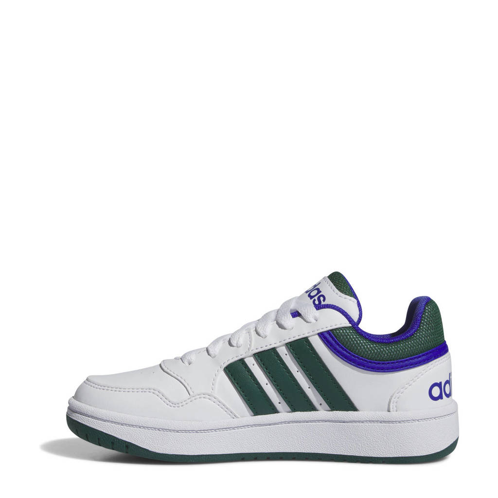 adidas Hoops 3.0 sneakers wit/groen/kobaltblauw