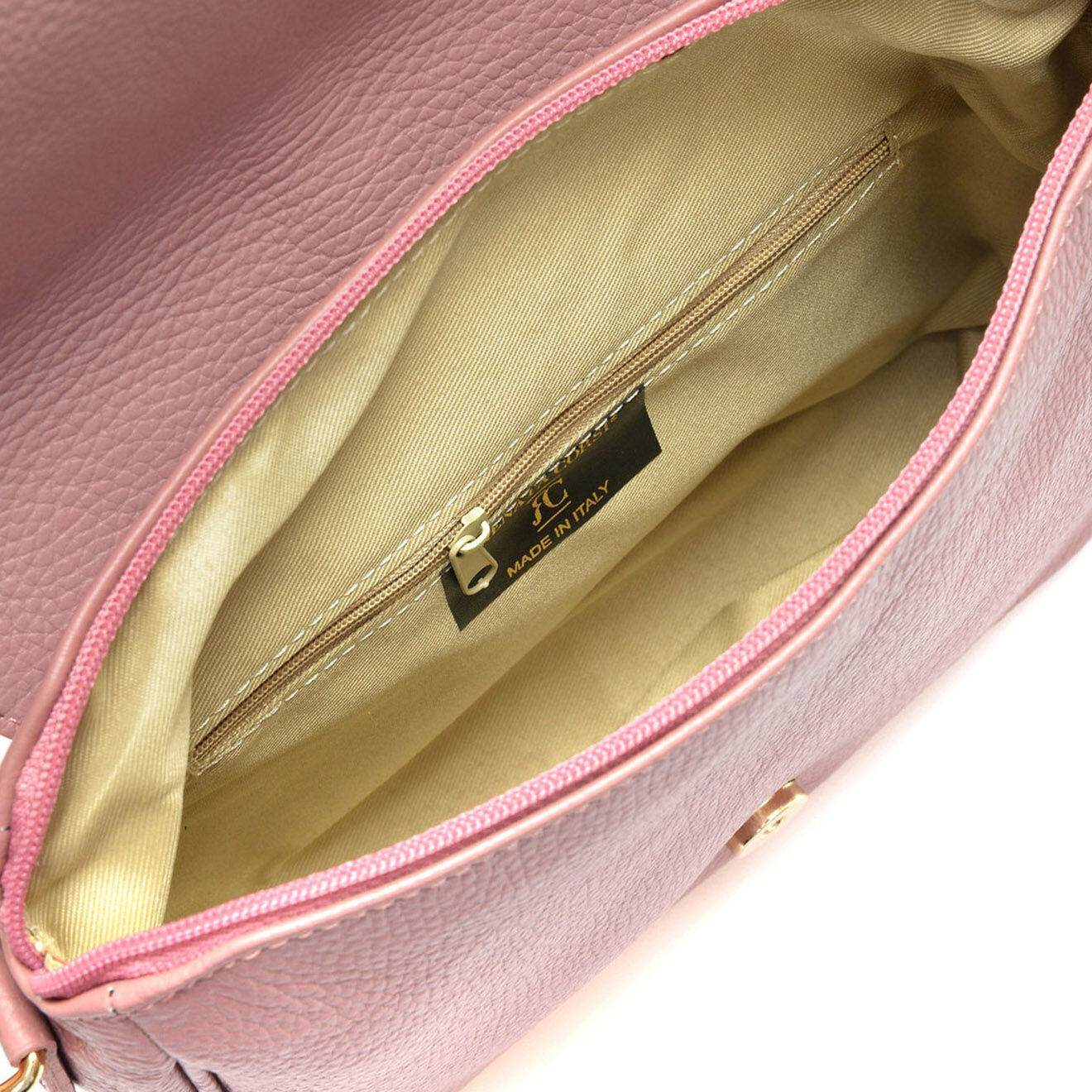 Renata Corsi Sac bandoulière en Cuir rose - 26x33x15 cm